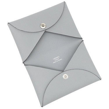 エルメス HERMES カルヴィ グリパンタン ヴォーエプソン カードケース シルバー金具 新品 未使用 二つ折り 2026年製