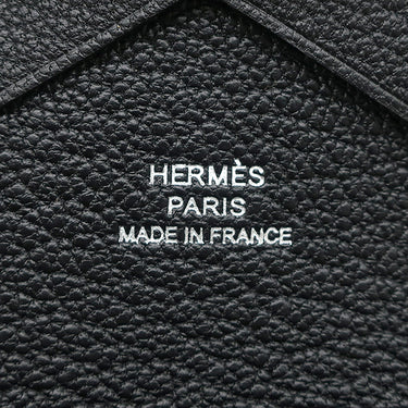 エルメス HERMES カルヴィ デュオ ブラック シェーブル カードケース シルバー金具 黒 小銭入れ フラグメントケース 2024年製