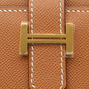 エルメス HERMES ベアン コンビネ ゴールド レザー ヴォーマダム 三つ折り財布 ゴールド金具 新品 未使用 茶 2025年製