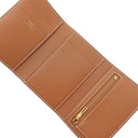 エルメス HERMES ベアン コンビネ ゴールド レザー ヴォーマダム 三つ折り財布 ゴールド金具 新品 未使用 茶 2025年製