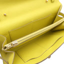エルメス HERMES ケリーウォレット ロング トゥーゴー ライム シェブルミゾル 長財布 ゴールド金具