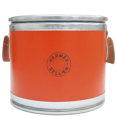 エルメス HERMES スモール ボックス フー レザー メタル リサイクルペーパー ファッション雑貨 シルバー金具 サドルボックス SADDLE BOX 馬具缶 収納ボックス セリエ