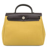 エルメス HERMES エールバッグジップPM 31 エベンヌ×パイユ キャンバス トワルミリタリー ヴァッシュハンター 2WAYバッグ シルバー金具 トワルH 2024年製
