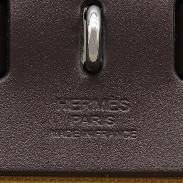 エルメス HERMES エールバッグジップPM 31 エベンヌ×パイユ キャンバス トワルミリタリー ヴァッシュハンター 2WAYバッグ シルバー金具 トワルH 2024年製