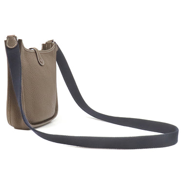 エルメス HERMES エヴリン TPM 16 アマゾーヌ エトゥープ×ブルーインディゴ トリヨンクレマンス ショルダーバッグ シルバー金具 エブリン グレージュ