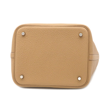 エルメス HERMES ピコタンロック MM 22 ビスキュイ トリヨンクレマンス ハンドバッグ シルバー金具 新品 未使用 茶 2025年製