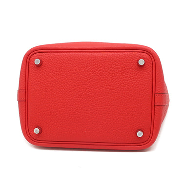 エルメス HERMES ピコタンロック 18 PM ルージュラデュー トリヨンクレマンス ハンドバッグ シルバー金具 新品 未使用 赤 2025年製