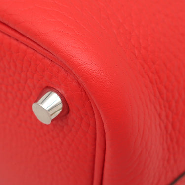 エルメス HERMES ピコタンロック 18 PM ルージュラデュー トリヨンクレマンス ハンドバッグ シルバー金具 新品 未使用 赤 2025年製