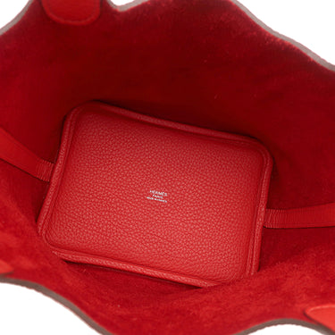 エルメス HERMES ピコタンロック 18 PM ルージュラデュー トリヨンクレマンス ハンドバッグ シルバー金具 新品 未使用 赤 2025年製