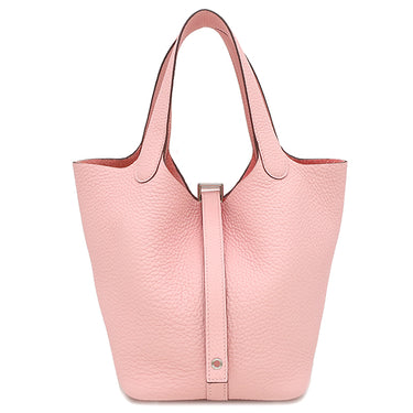 エルメス HERMES ピコタンロック 18 PM ローズサクラ トリヨンクレマンス ハンドバッグ シルバー金具 新品 未使用 ピンク 2026年製