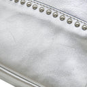 ジェイアンドエム デヴィッドソン J&M DAVIDSON リップスティック ポシェット シルバー レザー ショルダーバッグ シルバー金具 スタッズ チェーン 斜め掛け