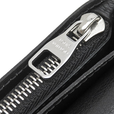 ルイヴィトン LOUIS VUITTON ポルトフォイユ ブラザ M58818 ブラック レザー 長財布 シルバー金具 黒 小銭入れ カード入れ