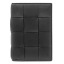 ボッテガヴェネタ BOTTEGA VENETA カセット ブラック カーフ パスポートケース 黒