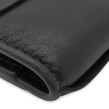 ボッテガヴェネタ BOTTEGA VENETA カセット ブラック カーフ パスポートケース 黒