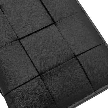 ボッテガヴェネタ BOTTEGA VENETA カセット ブラック カーフ パスポートケース 黒