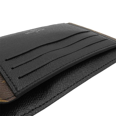 ルイヴィトン LOUIS VUITTON ポルトフォイユ ミンドロ M60411 モノグラムマカサー モノグラムマカサー 二つ折り財布 シルバー金具 茶 黒 コンパクト