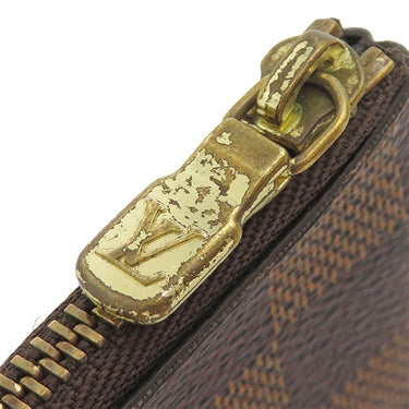 ルイヴィトン LOUIS VUITTON ポシェット クレ N62658 ダミエエベヌ ダミエキャンバス コインケース ゴールド金具 茶 小銭入れ キーチェーン付き