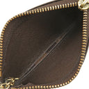 ルイヴィトン LOUIS VUITTON ポシェット クレ N62658 ダミエエベヌ ダミエキャンバス コインケース ゴールド金具 茶 小銭入れ キーチェーン付き