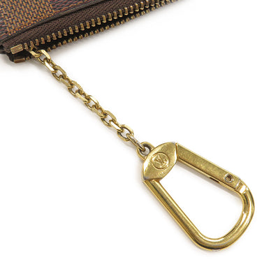ルイヴィトン LOUIS VUITTON ポシェット クレ N62658 ダミエエベヌ ダミエキャンバス コインケース ゴールド金具 茶 小銭入れ キーチェーン付き