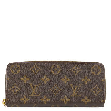 ルイヴィトン LOUIS VUITTON ポルトフォイユ クレマンス フラワー M64201 ホットピンク モノグラムキャンバス 長財布 ゴールド金具 ラウンドファスナー