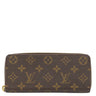 ルイヴィトン LOUIS VUITTON ポルトフォイユ クレマンス フラワー M64201 ホットピンク モノグラムキャンバス 長財布 ゴールド金具 ラウンドファスナー