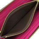 ルイヴィトン LOUIS VUITTON ポルトフォイユ クレマンス フラワー M64201 ホットピンク モノグラムキャンバス 長財布 ゴールド金具 ラウンドファスナー