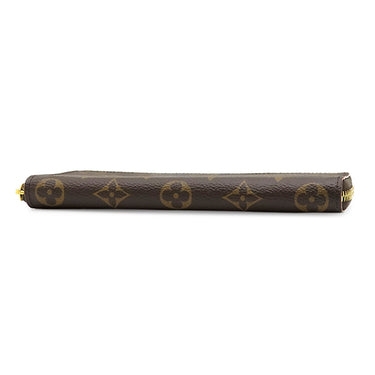 ルイヴィトン LOUIS VUITTON ポルトフォイユ クレマンス フラワー M64201 ホットピンク モノグラムキャンバス 長財布 ゴールド金具 ラウンドファスナー