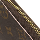 ルイヴィトン LOUIS VUITTON ポルトフォイユ クレマンス フラワー M64201 ホットピンク モノグラムキャンバス 長財布 ゴールド金具 ラウンドファスナー