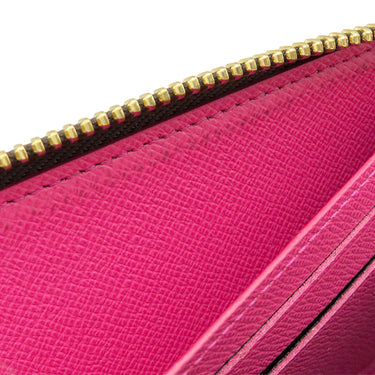 ルイヴィトン LOUIS VUITTON ポルトフォイユ クレマンス フラワー M64201 ホットピンク モノグラムキャンバス 長財布 ゴールド金具 ラウンドファスナー