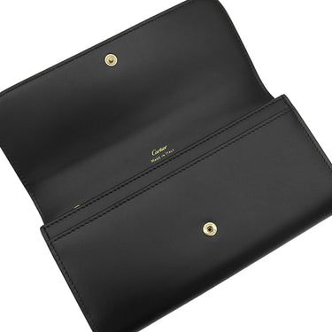 カルティエ Cartier ブルC ドゥ カルティエ インターナショナルウォレット CRL3001852 ブラック カーフ 長財布 ゴールド金具 黒 小銭入れ 札入れ カード入れ