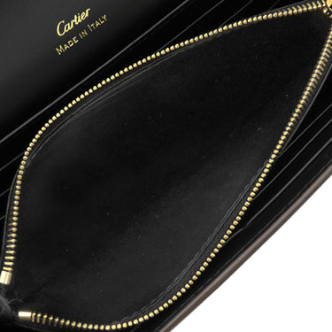 カルティエ Cartier ブルC ドゥ カルティエ インターナショナルウォレット CRL3001852 ブラック カーフ 長財布 ゴールド金具 黒 小銭入れ 札入れ カード入れ