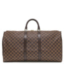 ルイヴィトン LOUIS VUITTON キーポル バンドリエール 55 N41414 ダミエエベヌ ダミエキャンバス ボストンバッグ ゴールド金具 茶 鍵 パドロック欠品
