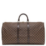 ルイヴィトン LOUIS VUITTON キーポル バンドリエール 55 N41414 ダミエエベヌ ダミエキャンバス ボストンバッグ ゴールド金具 茶 鍵 パドロック欠品