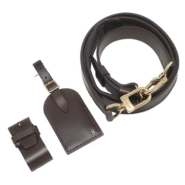 ルイヴィトン LOUIS VUITTON キーポル バンドリエール 55 N41414 ダミエエベヌ ダミエキャンバス ボストンバッグ ゴールド金具 茶 鍵 パドロック欠品