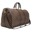 ルイヴィトン LOUIS VUITTON キーポル バンドリエール 55 N41414 ダミエエベヌ ダミエキャンバス ボストンバッグ ゴールド金具 茶 鍵 パドロック欠品