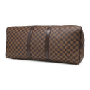 ルイヴィトン LOUIS VUITTON キーポル バンドリエール 55 N41414 ダミエエベヌ ダミエキャンバス ボストンバッグ ゴールド金具 茶 鍵 パドロック欠品