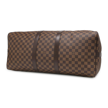 ルイヴィトン LOUIS VUITTON キーポル バンドリエール 55 N41414 ダミエエベヌ ダミエキャンバス ボストンバッグ ゴールド金具 茶 鍵 パドロック欠品