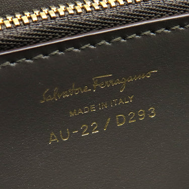 サルヴァトーレ・フェラガモ Salvatore Ferragamo ガンチーニ カメラバッグ AU-22 D293 ブラウン レザー ショルダーバッグ ゴールド金具 斜め掛け ポシェット