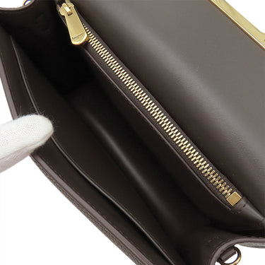 サルヴァトーレ・フェラガモ Salvatore Ferragamo ガンチーニ カメラバッグ AU-22 D293 ブラウン レザー ショルダーバッグ ゴールド金具 斜め掛け ポシェット