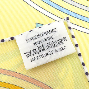 エルメス HERMES カレ70 ジョーヌスフレ×アクア×マルチカラー シルク スカーフ 【 CARRES VOLANTS / 空飛ぶカレ】