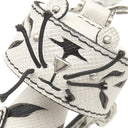 プラダ PRADA ホワイトタイガー キーホルダー 1TL004 ホワイト×ブラック レザー キーホルダー シルバー金具 白 黒 トラ アニマル チャーム