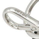 プラダ PRADA ホワイトタイガー キーホルダー 1TL004 ホワイト×ブラック レザー キーホルダー シルバー金具 白 黒 トラ アニマル チャーム