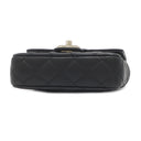 シャネル CHANEL ミニフラップバッグ ブラック ラムスキン ショルダーバッグ ゴールド金具 ココマーク
