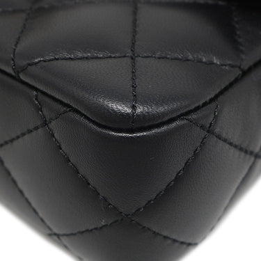 シャネル CHANEL ミニフラップバッグ ブラック ラムスキン ショルダーバッグ ゴールド金具 ココマーク