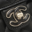 シャネル CHANEL ミニフラップバッグ ブラック ラムスキン ショルダーバッグ ゴールド金具 ココマーク