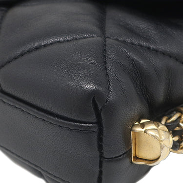シャネル CHANEL マトラッセ パール ココマーク ブラック ラムスキン ショルダーバッグ ヴィンテージ金具 黒 チェーンショルダー