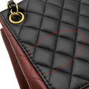 シャネル CHANEL マトラッセ スモール バケット ショルダー ブラック×ボルドー ラムスキン ショルダーバッグ ヴィンテージ金具 黒 バイカラー