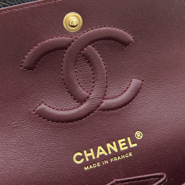 シャネル CHANEL マトラッセ23 ダブルフラップ A01113 ブラック キャビアスキン ショルダーバッグ ゴールド金具 チェーンショルダー