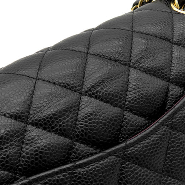 シャネル CHANEL マトラッセ23 ダブルフラップ A01113 ブラック キャビアスキン ショルダーバッグ ゴールド金具 チェーンショルダー