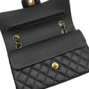 シャネル CHANEL マトラッセ23 ダブルフラップ A01113 ブラック キャビアスキン ショルダーバッグ ゴールド金具 チェーンショルダー